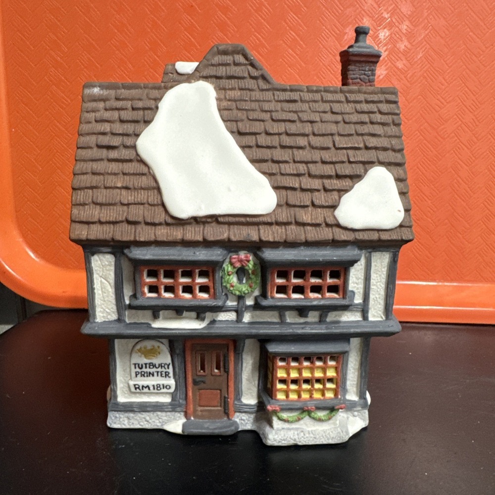 DEPT 56 HERITAGE- DICKENS VILLAGE SERIES - 1990 TUTBURY PRINTER "HOUSE" #55689